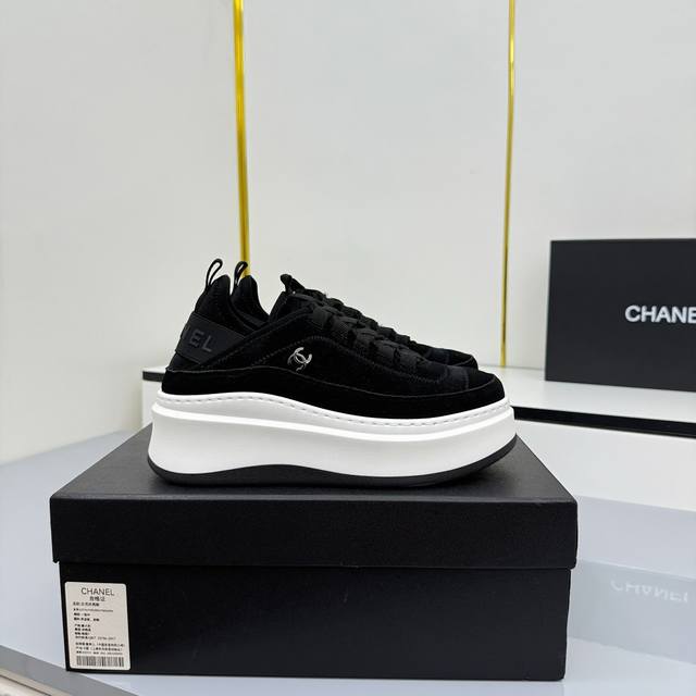 Women's Size Chanel Casual Platform Shoes 2025 Top-Tier Casual Sneakers This cla