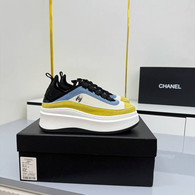 Women's Size Chanel Casual Platform Shoes 2025 Top-Tier Casual Sneakers This cl
