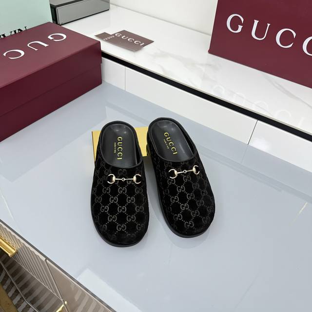 Autumn/Winter New Suede Cowhide Horsebit Wool Slip-On Women's Slip-On Gg The Gg