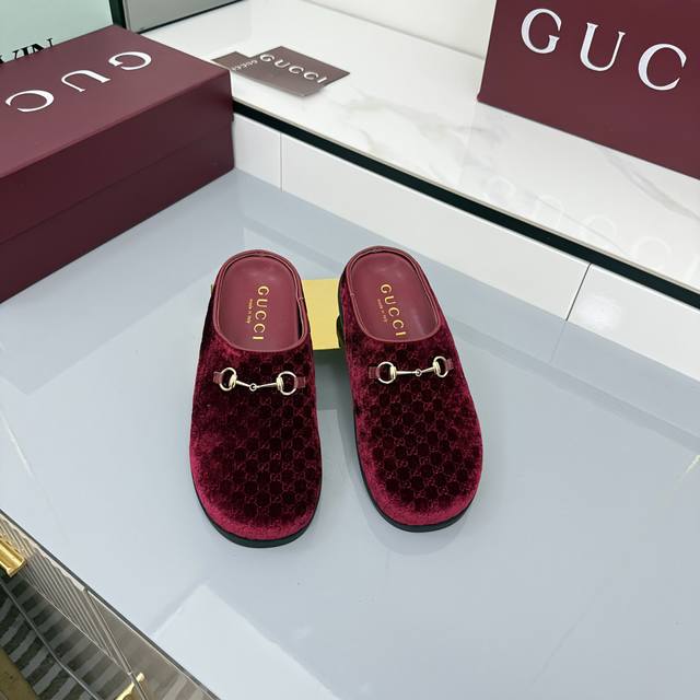 Autumn/Winter New Suede Cowhide Horsebit Wool Slip-On Women's Slip-On Gg The Gg