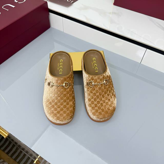 Autumn/Winter New Suede Cowhide Horsebit Wool Slip-On Women's Slip-On Gg The Gg