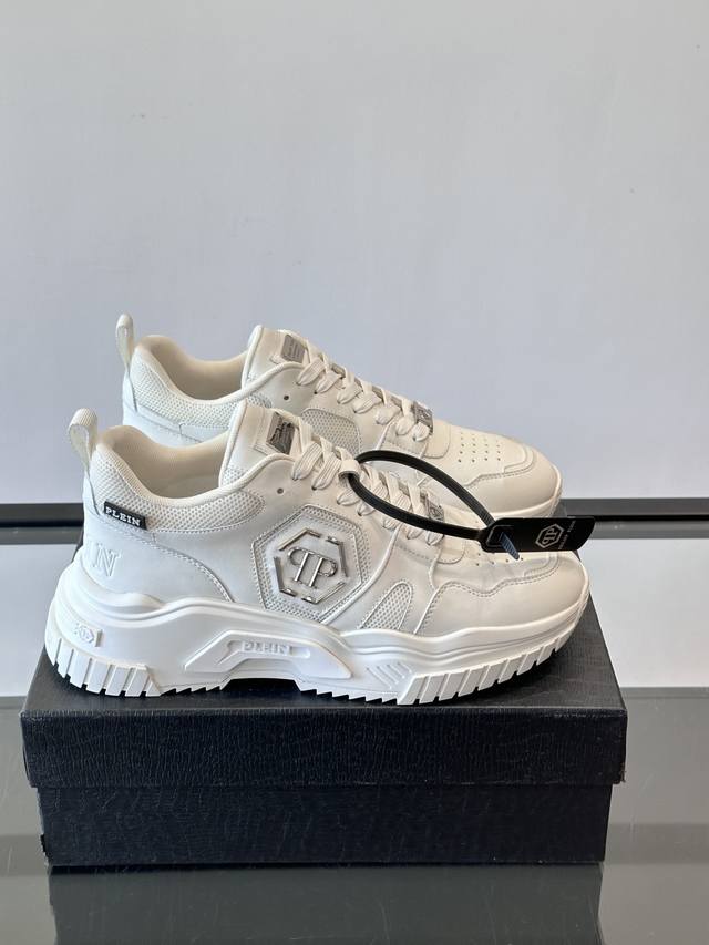 Philipp Plein Men's Sneakers, made with a combination of cowhide leather and fab