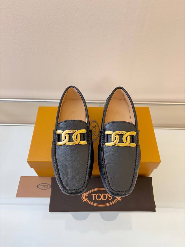 Tods Men's Loafers, New Arrival, High-Quality, Top-Grain Cowhide Upper with Genu