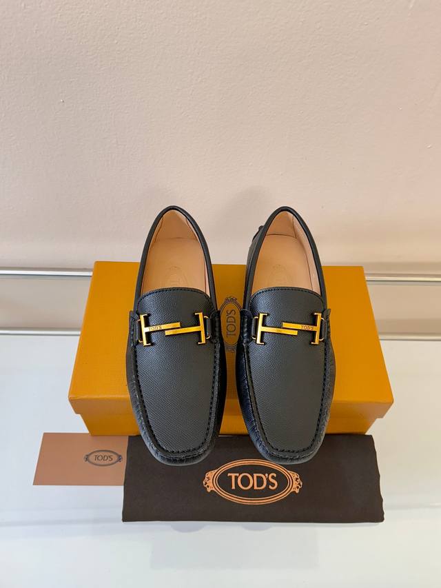 Tods Men's Loafers, New Arrival, High-Quality, Top-Grain Cowhide Upper with Genu