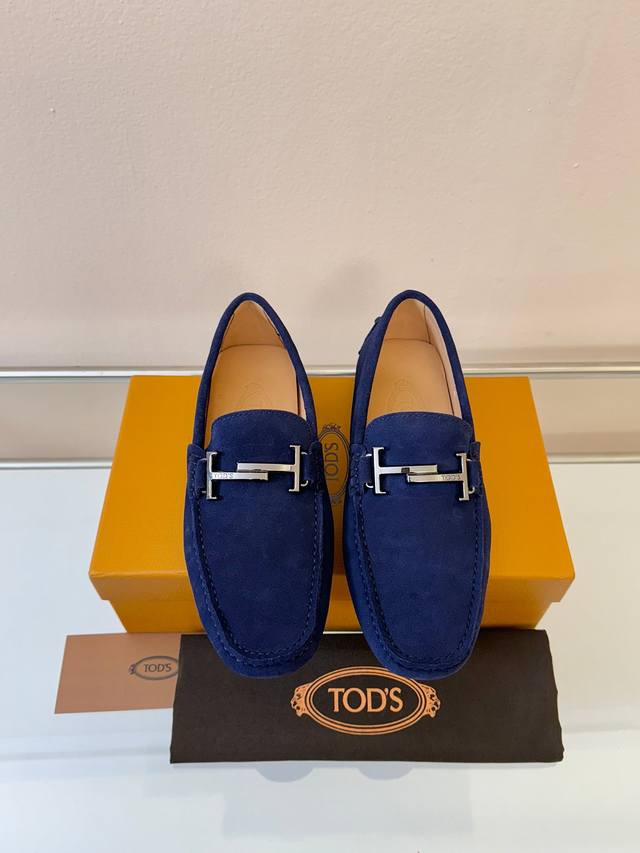 Tod's Men's Loafers, New Arrival, High-Quality Suede Apricot Lining, Original Pa