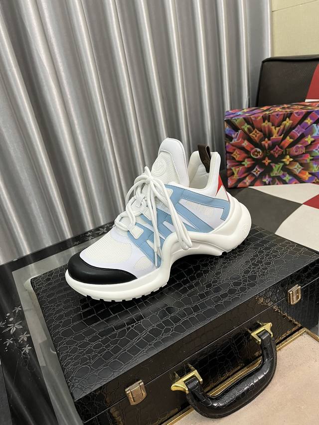 Factory Price (pp): Original molded Louis Vuitton (LV) arch-bottom chunky sneake