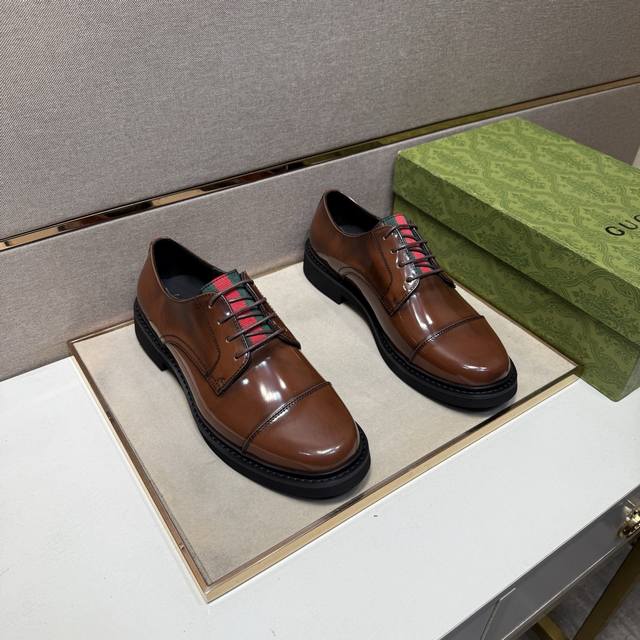 Factory Price (pp) Gucci Men's Casual Formal Leather Shoes 2025Z (Retail Price