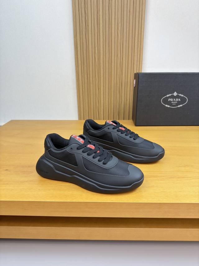Prada - High-end quality original single casual sports shoes - Upper: Brand hig