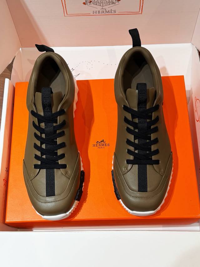 Hermes Bouning Men's Sneakers - Leather Midsole. Original purchase, 1:1 replica.