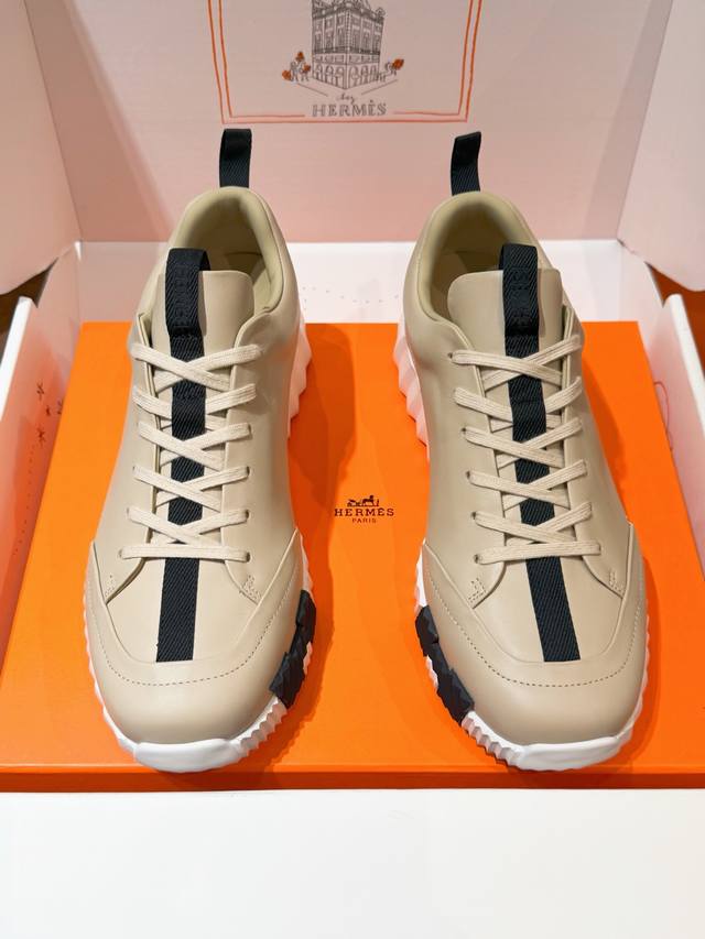 Hermes Bouning Men's Sneakers - Leather Midsole. Original purchase, 1:1 replica.