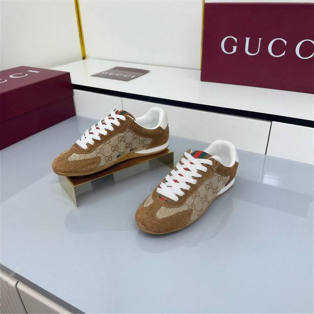 Top Version: Gucci Shift series retro sports shoes, casual athletic shoes, 2025
