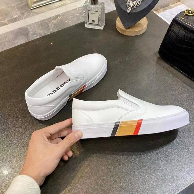 Real Price: Same as Burberry boutique prices, slip-on sneakers, made from select