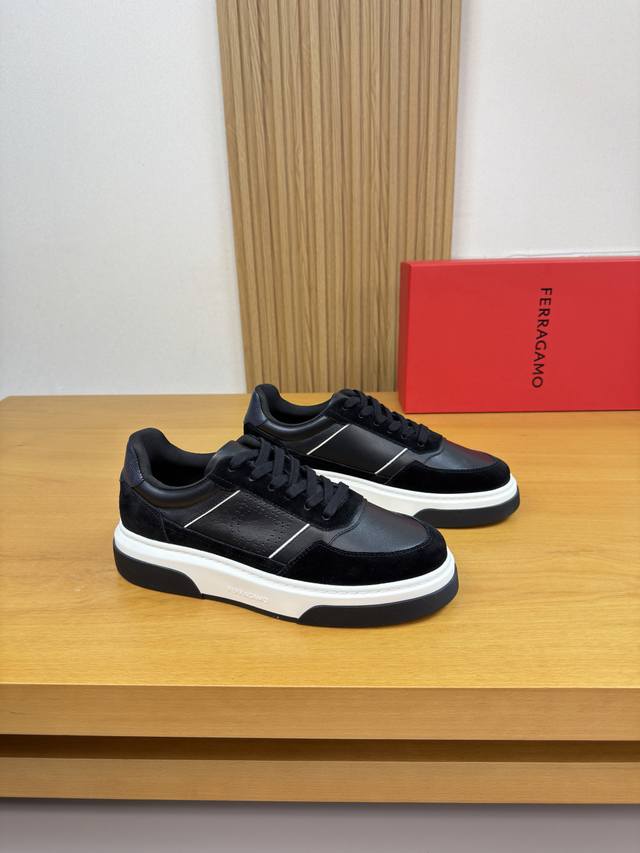 Ferragamo - High-end quality original casual sports shoes - Upper: Nappa calfski