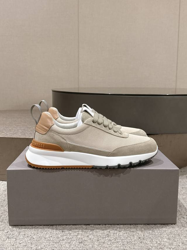 Factory price Brunello Cucinelli Bc 25 Latest color-blocked top-grain cowhide sh