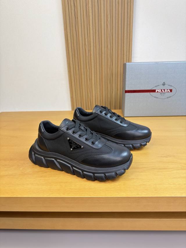 Prada - High-end quality original single casual sports shoes - Upper: Lychee-te