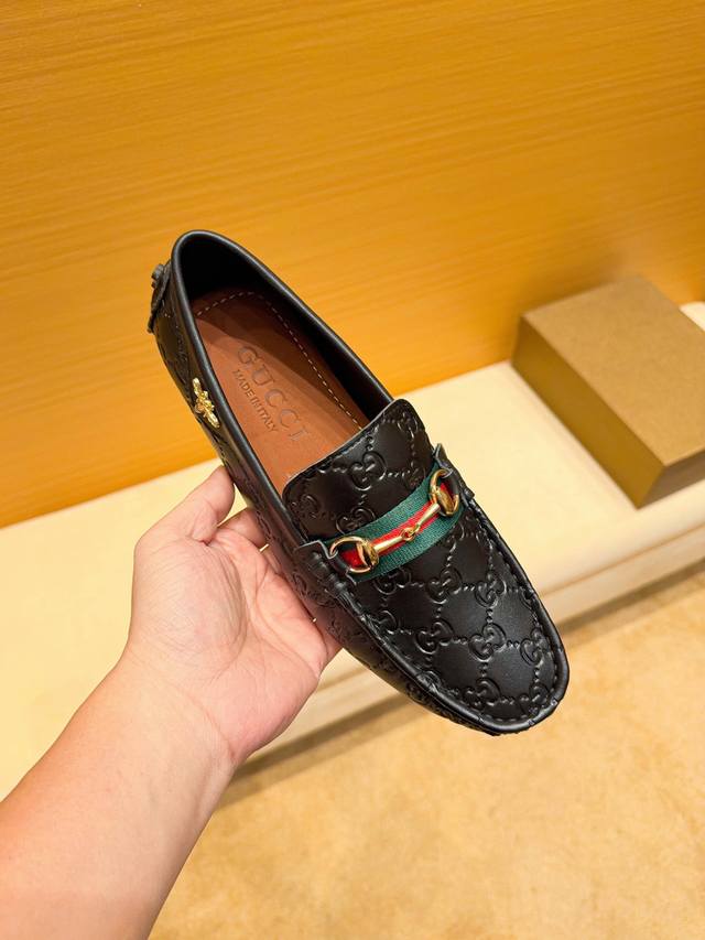Gucci official new slip-on casual business loafers, a hot item among Italian su