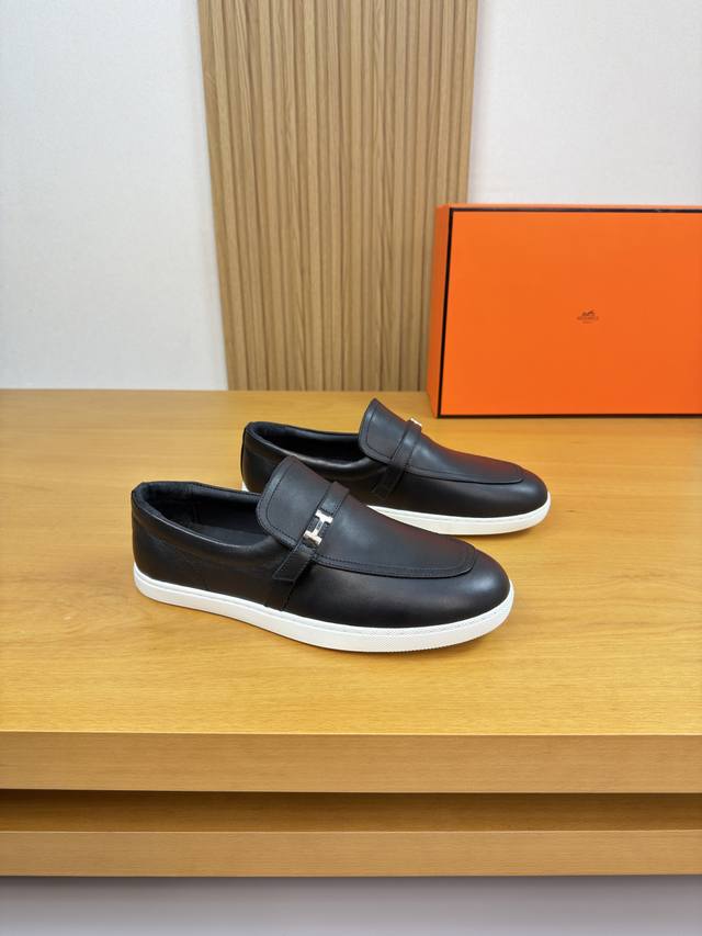 Hermes - High-end quality original casual sports sneakers - Upper: Nappa calfski