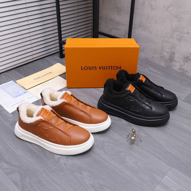Product Trademark: Lv Louis Vuitton Winter Warm Casual Men's Shoes True to Size