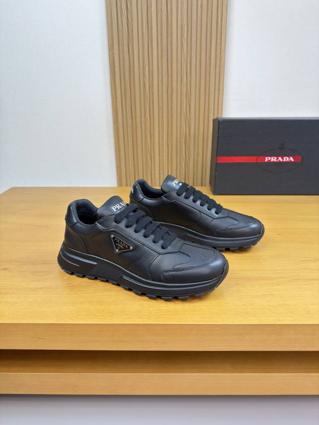 Prada - High-end quality original single casual sports shoes - Upper: Nappa cal