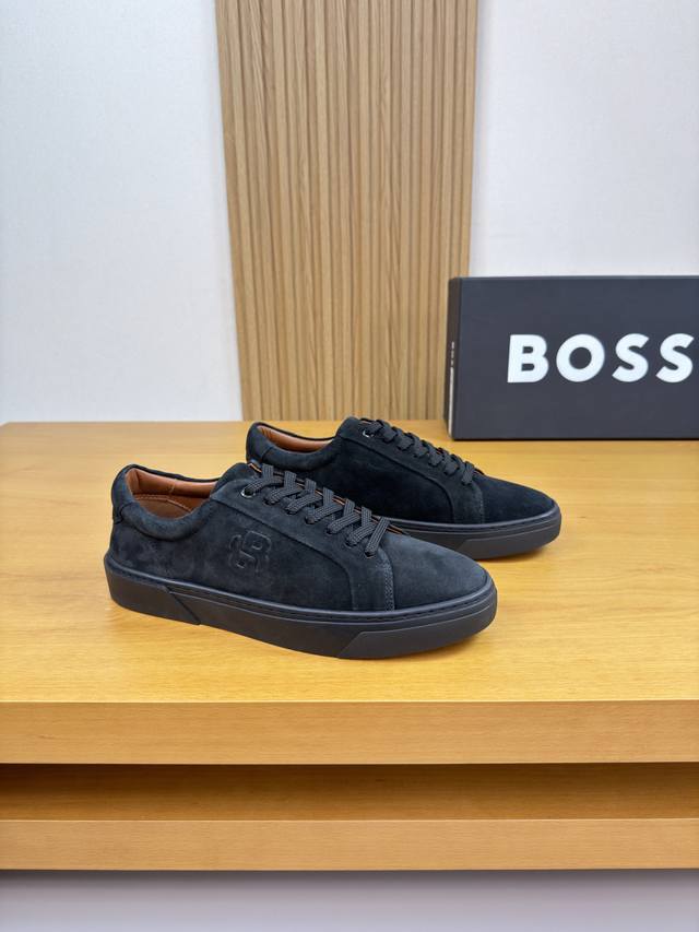 Boss - High-end quality original single casual sports shoes - Upper: Suede calfs