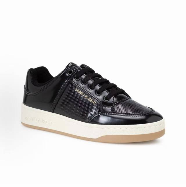 Couple style Saint Laurent low-top lace-up sneakers (S L61), new style, synchro