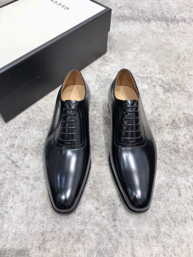 Gucci Men's Classic Oxford Shoes, Men's Business Formal Leather Shoes, Classic S