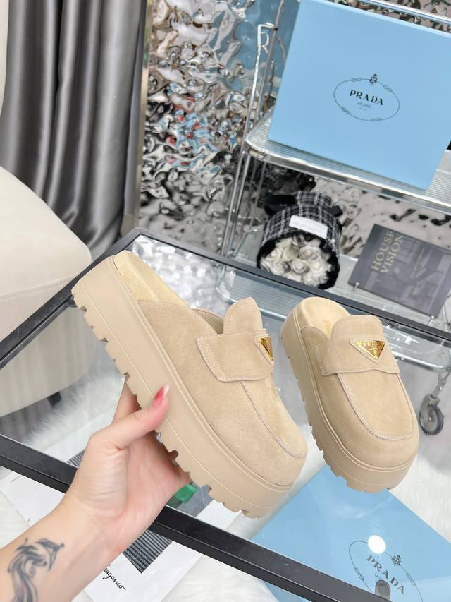 prada2025 Prada Closed-Toe Slippers Prada 25Ss New Spring/Summer Modern Style Th