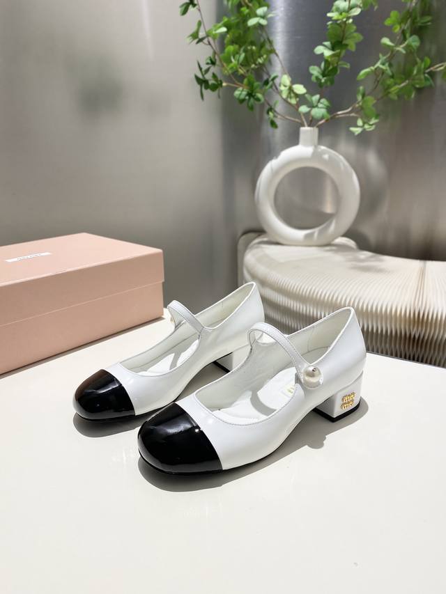 Factory Price p Heel Height 4.5cm Top Quality Miu Miu 2025 Summer New Hot Style
