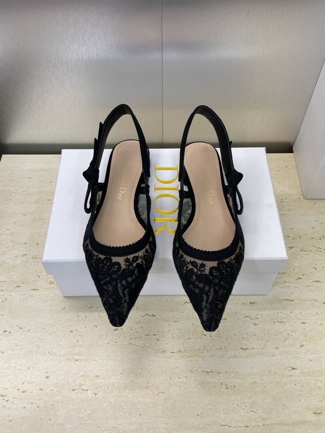 Factory price J'Adior Ribbon Backless Sandals Dior 2025 Spring/Summer Newest Col