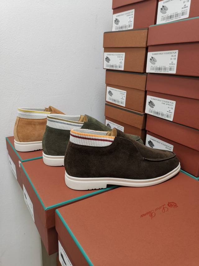 Lp Autumn/Winter High-Top Leather Lined Knit Style, Original Color, Real Shot, S