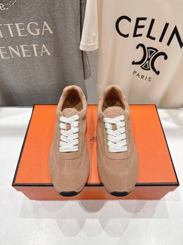 High-quality factory-made Hermes F015 2026Ss new lace-up casual sports shoes, r