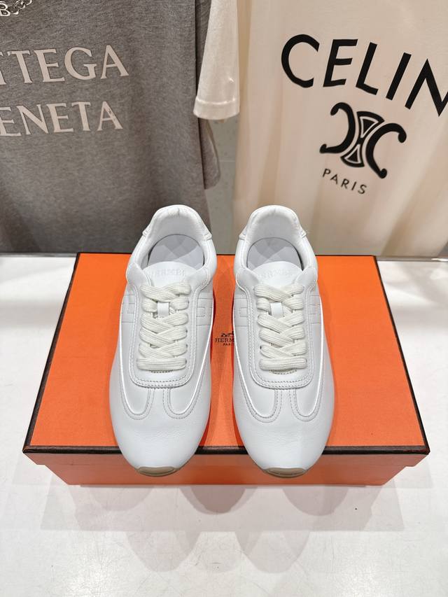 High-quality factory-made Hermes F015 2026Ss new lace-up casual sports shoes, r