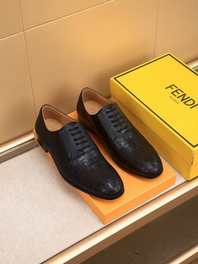 Factory Price p Actual Price Fendi's latest men's formal leather shoes, classic