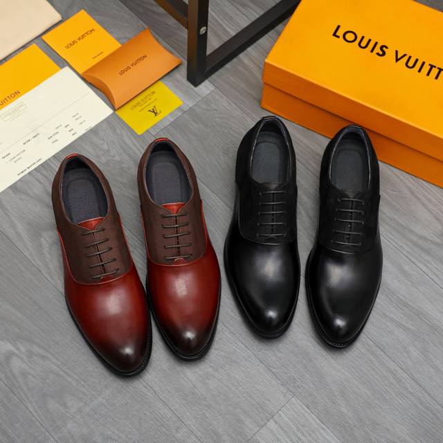 Factory direct price product trademark: LV Louis Vuitton business lace-up leath