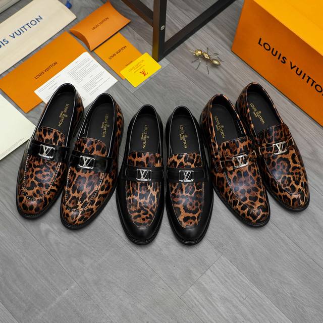Factory direct price product trademark: LV Louis Vuitton business slip-on leath