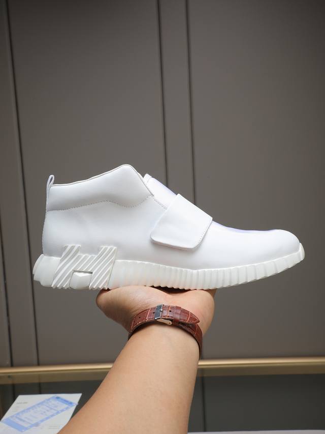 Factory direct price Hermes Bouuncing sneakers, men's casual sneakers, upper ma