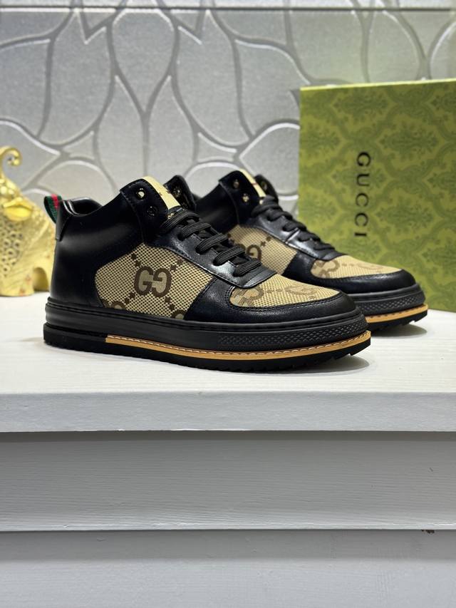 Factory direct price men's sports shoes, original single Gucci G brand high-top