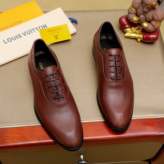 Factory direct price product trademark: LV Louis Vuitton business lace-up leath
