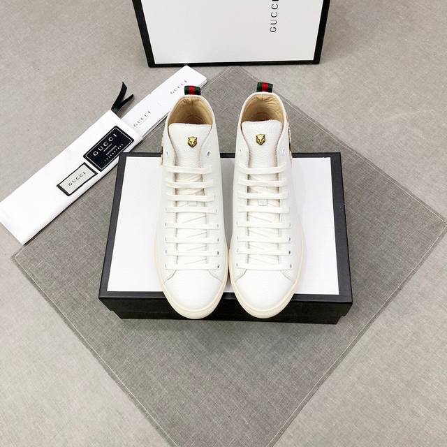 Factory direct price, Gucci high-top shoes sold in department stores. Upper mad
