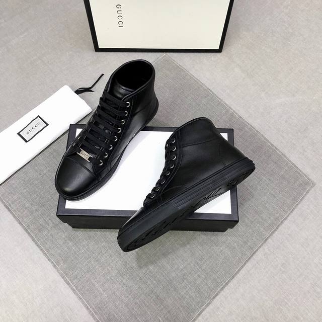 Factory price adjustment Gucci high-top men's trendy shoes official website, la
