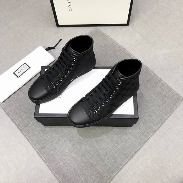 Factory price adjustment Gucci high-top men's trendy shoes official website, th