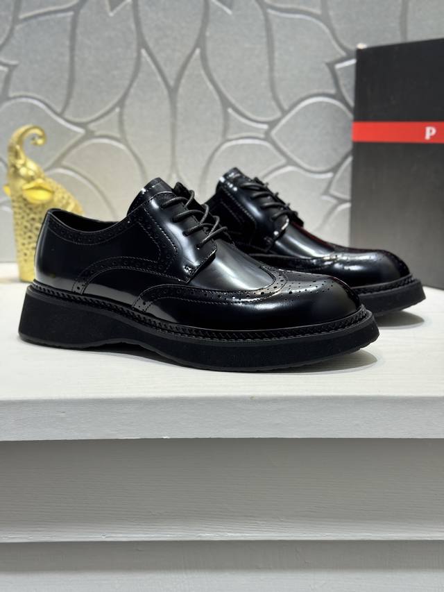Factory direct price Prada platform men's shoes, original quality, perfect repl