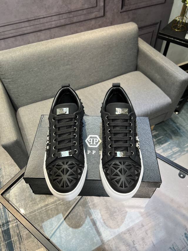 Factory direct price Philipp Plein men's shoes, high-end brand, imported top-gr