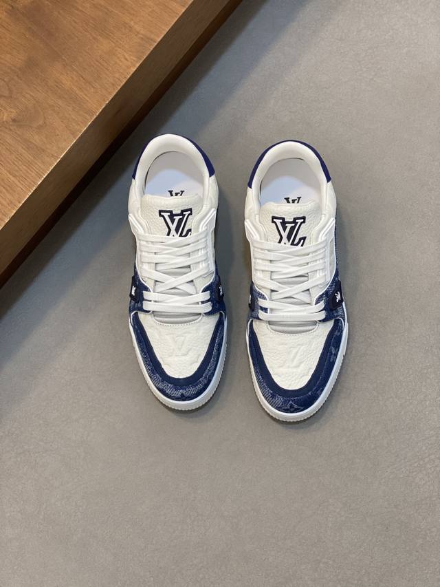 New colorway of Louis Vuitton Men's Trainer sneakers. This LV Trainer sneaker i