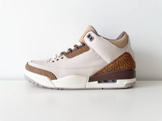 Jordan Air Jordan 3 Orewood Brown Trendy Mid-Top Retro Basketball Shoes, Men's a