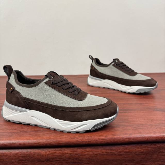 Santoni Italian Men's Handmade Patchwork Casual Shoes! This Italian handmade fo