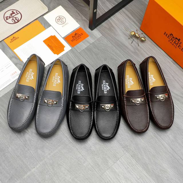 Factory direct price product trademark: Hermes casual slip-on shoes. True to si