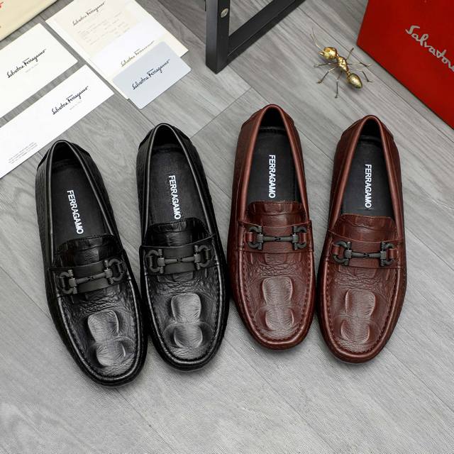 Factory direct price product trademark: Ferragamo business casual slip-on shoes