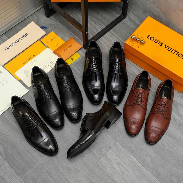 Factory direct price product trademark: Louis Vuitton business lace-up leather