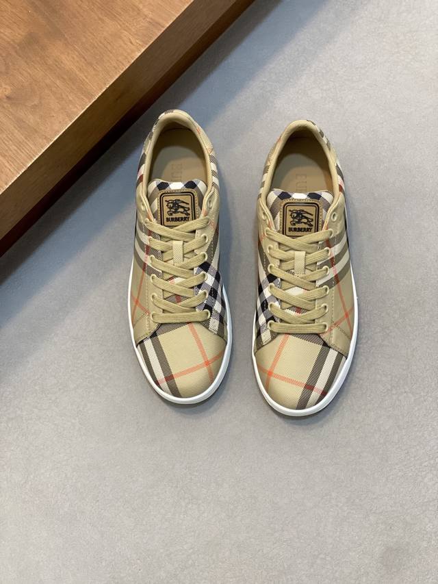 Factory Price# Burberry New Equestrian Check Casual Sneakers, New Terrace Casual